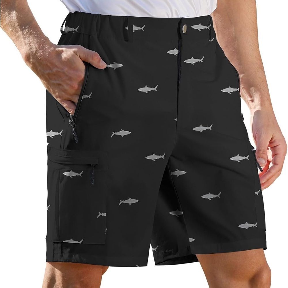 Zeetoo Black Shark Five Pocket Cargo Quick Dry Shorts NIP Size S